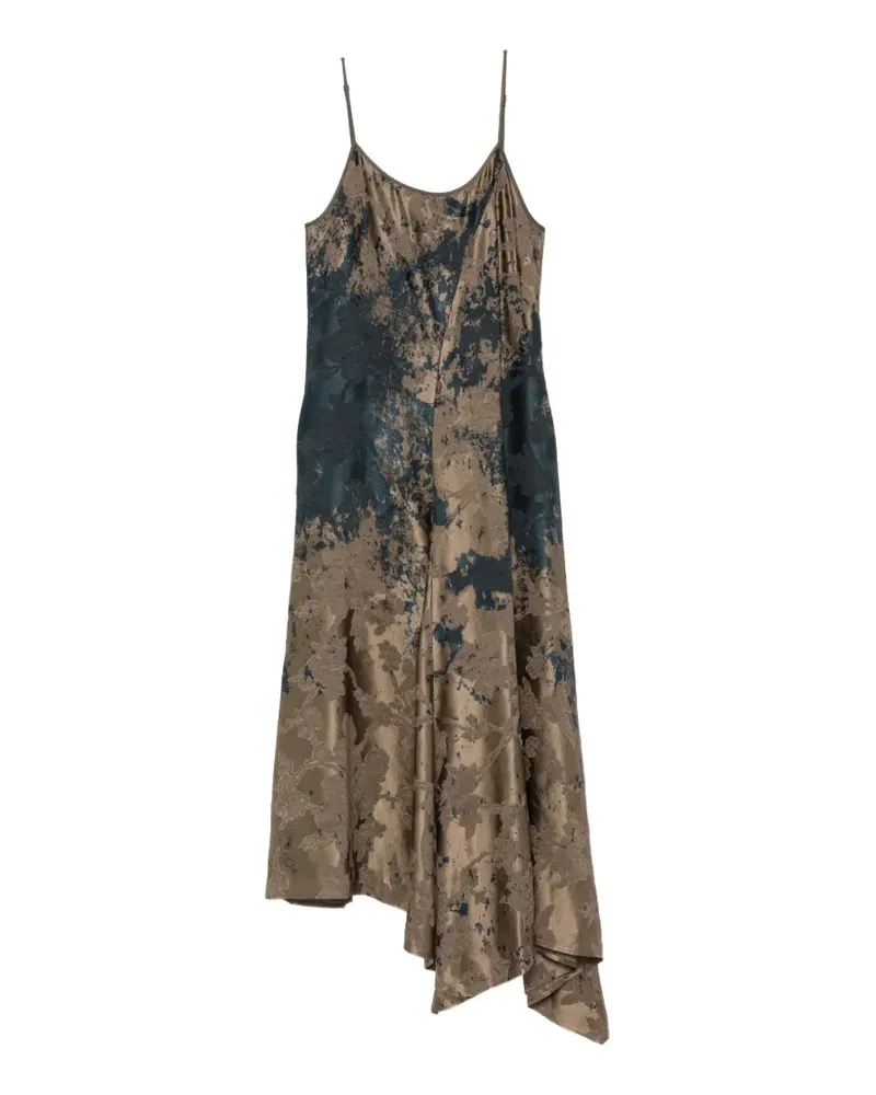Uma Wang Asymmetrisches Midikleid aus Jacquard-Strick - Braun Braun