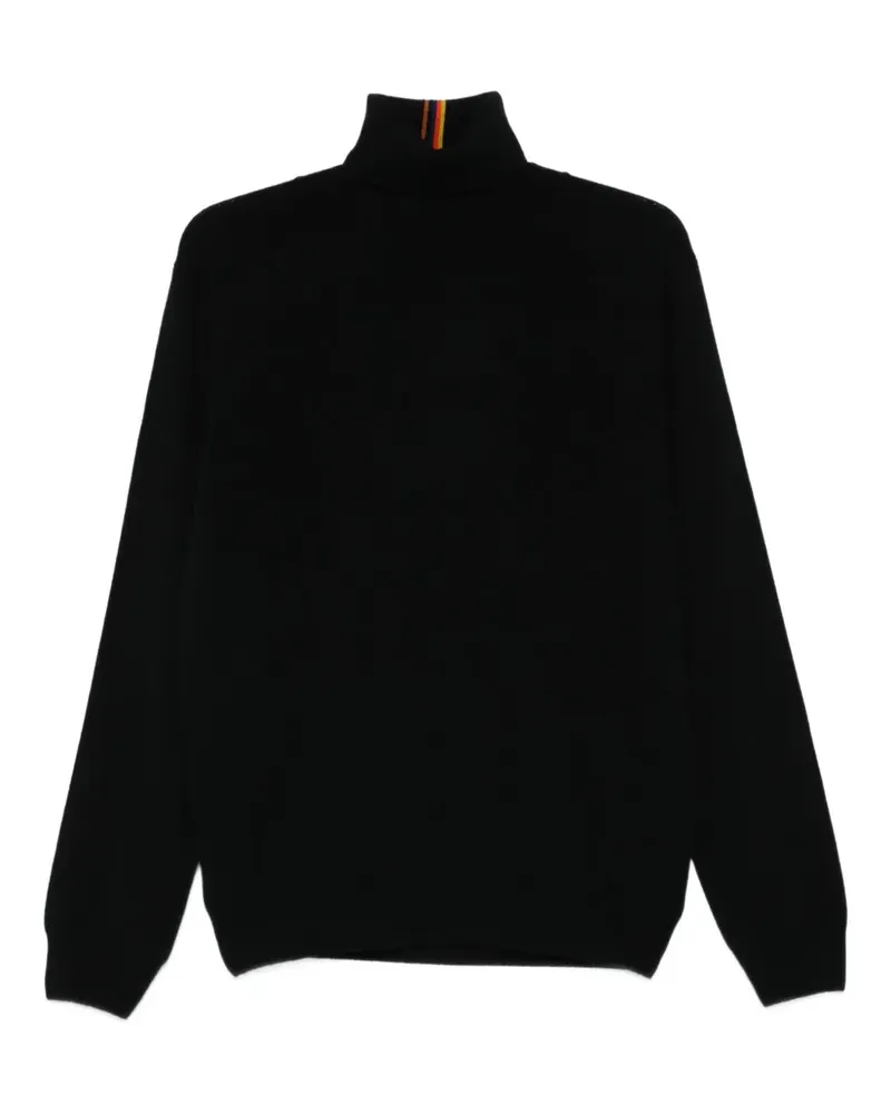 Paul Smith Rollkragenpullover mit Streifendetail - Schwarz Schwarz