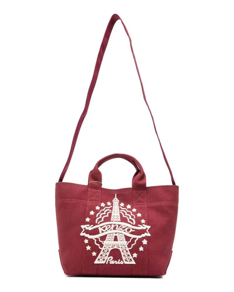 Kenzo Eiffel Tower Tote Bag mit Stickerei - Rot Rot