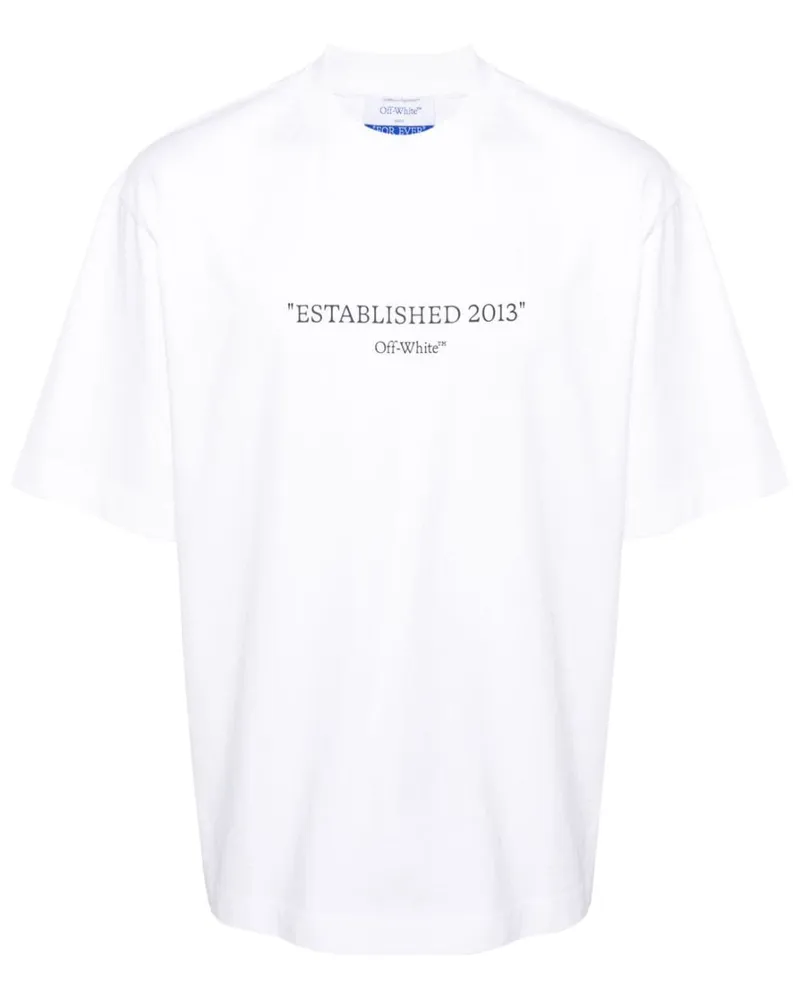 OFF-WHITE T-Shirt mit Established 2013-Print - Weiß Weiß