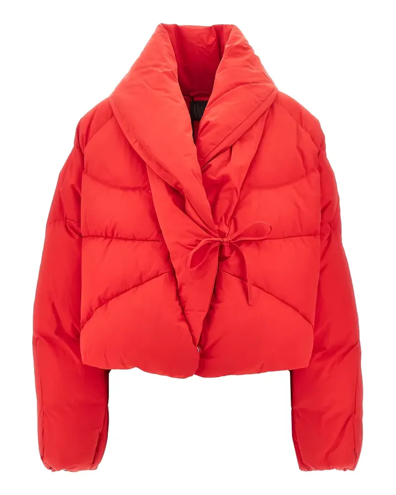 Bacon Gesteppte W Soft Vault Jacke mit Schnürung - Rot Rot