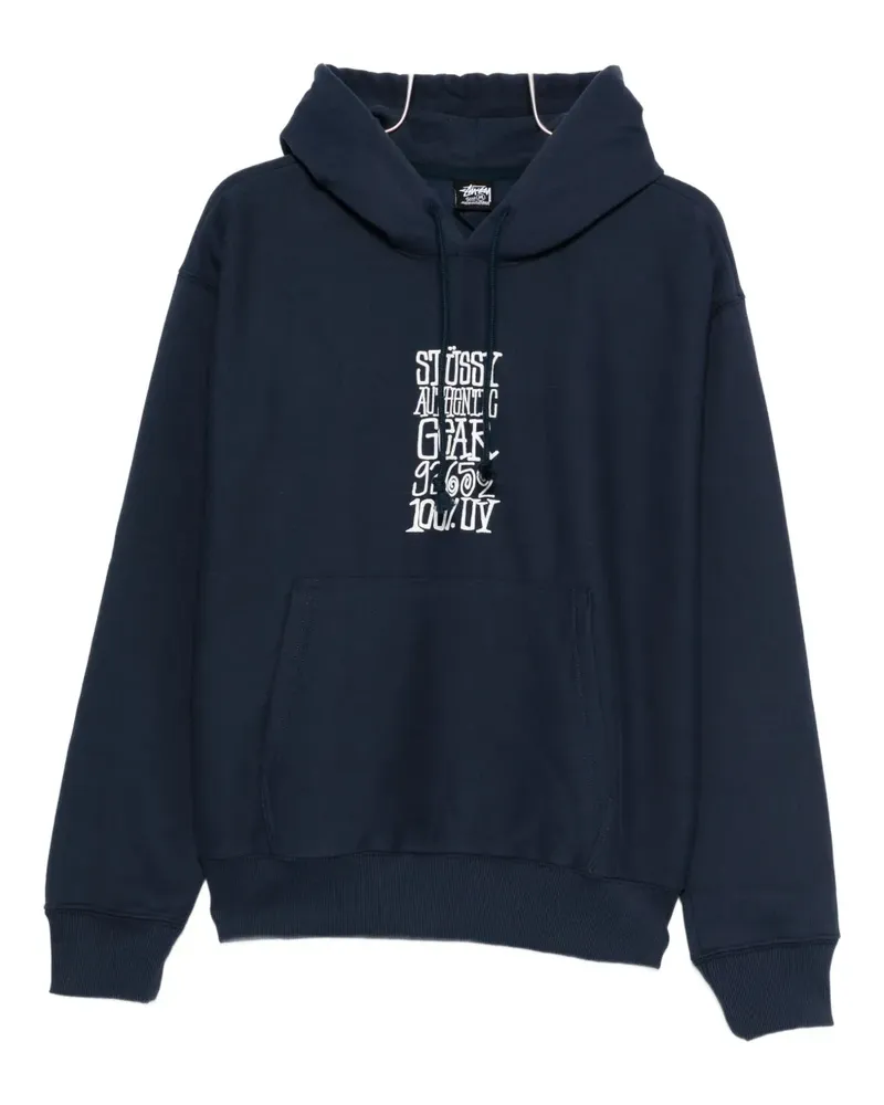 Stüssy Hoodie mit Text-Print - Blau Blau