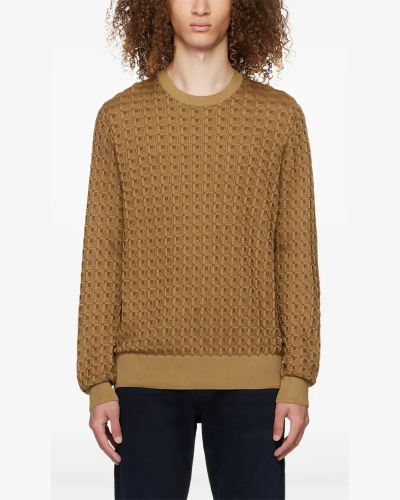 HUGO BOSS Pullover mit geometrischem Muster - Braun Braun