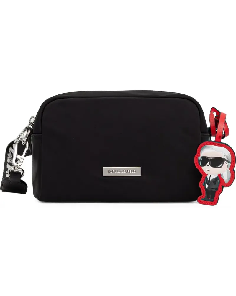Karl Lagerfeld Umhängetasche mit Logo-Riemen - Schwarz Schwarz