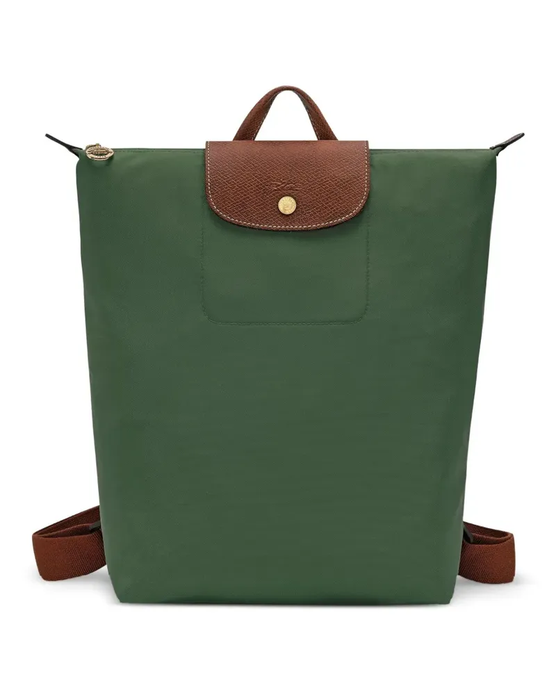 Longchamp Rucksack mit Logo-Schild - Grün Grün