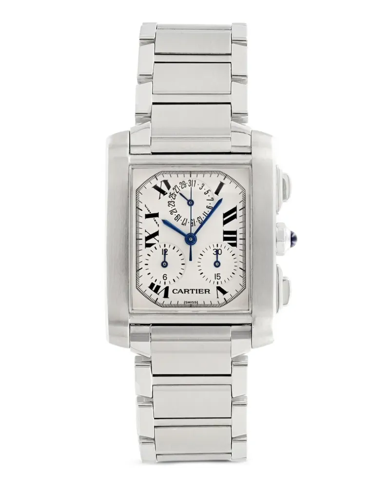 Cartier Tank Française Chronofactor Armbanduhr 28mm - Weiß Weiß