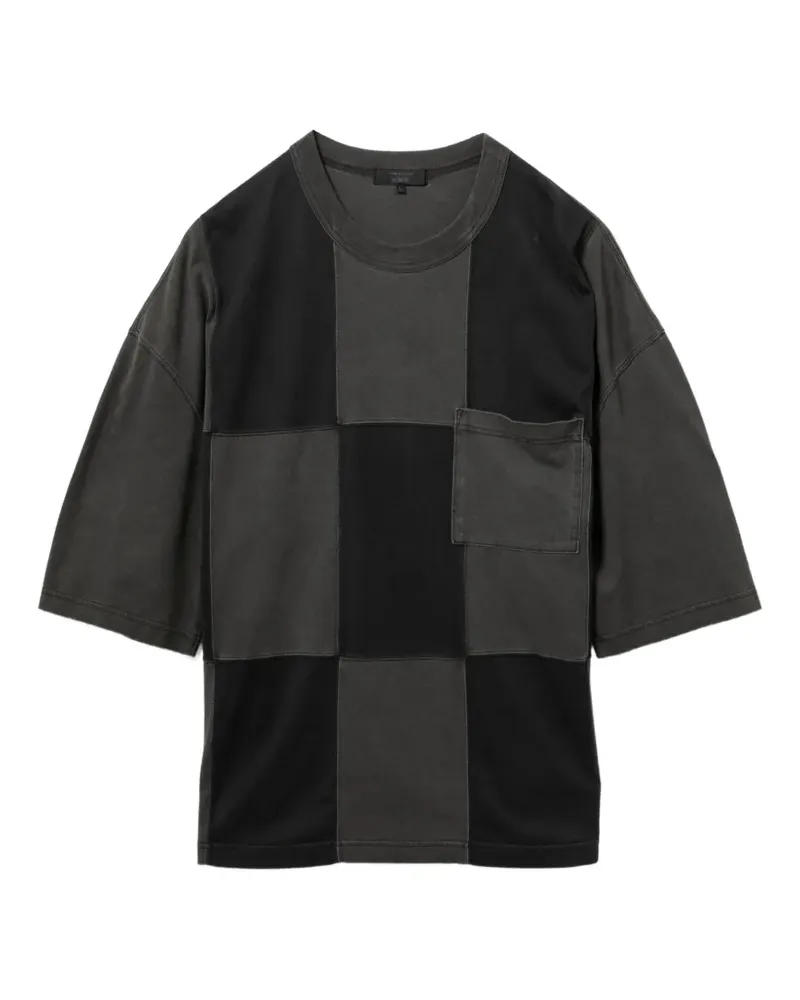 Comme des Garçons Kariertes T-Shirt - Schwarz Schwarz