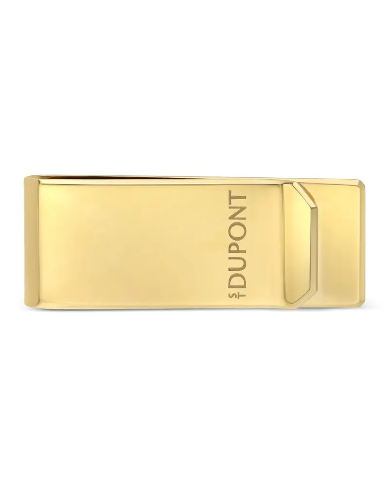S.T. Dupont logo-engraved polished-finish money clip - Gold Gold
