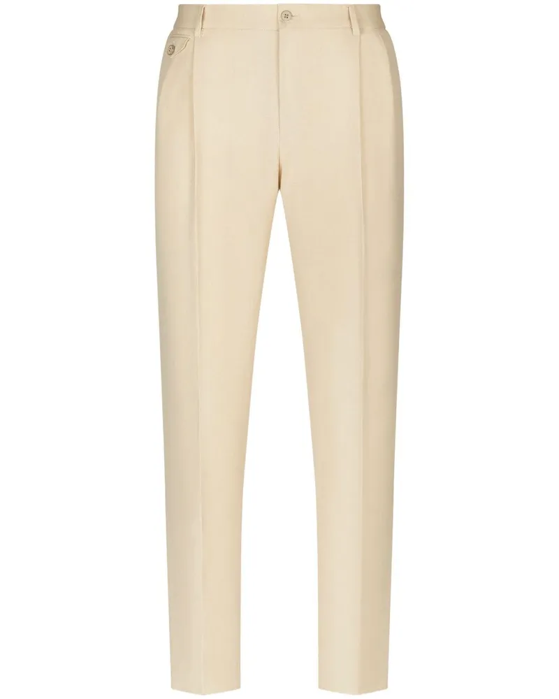 Dolce & Gabbana Klassische Hose mit Bügelfalten - Nude Nude