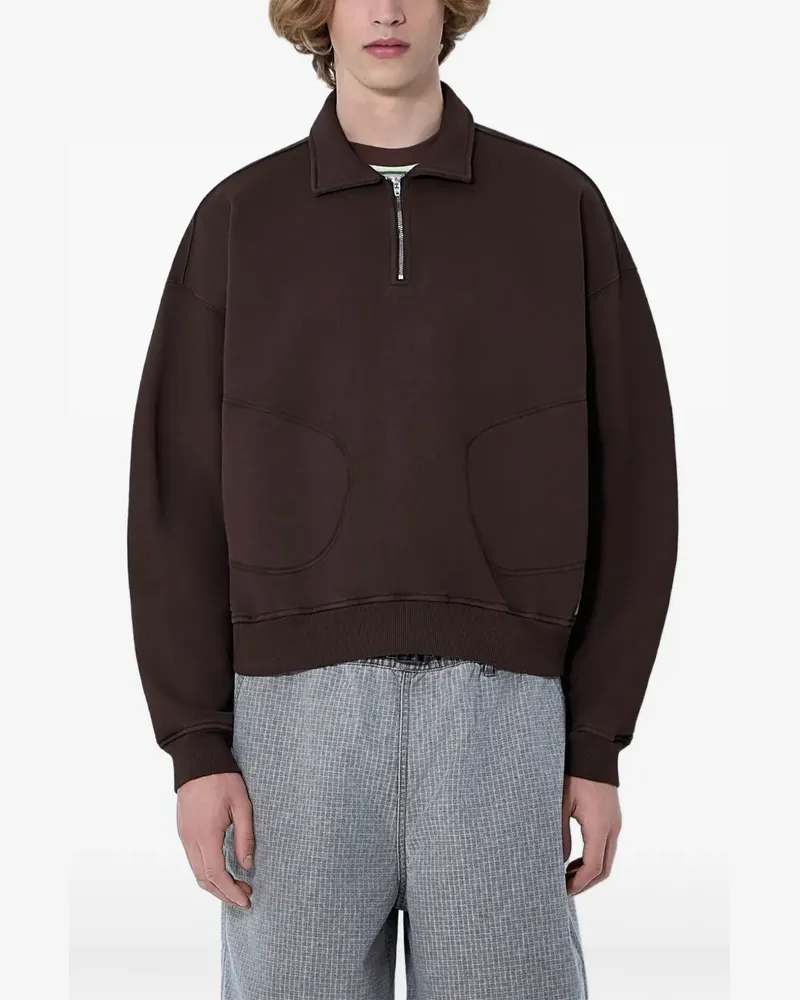 Brain Dead half-zip collared sweater - Braun Braun