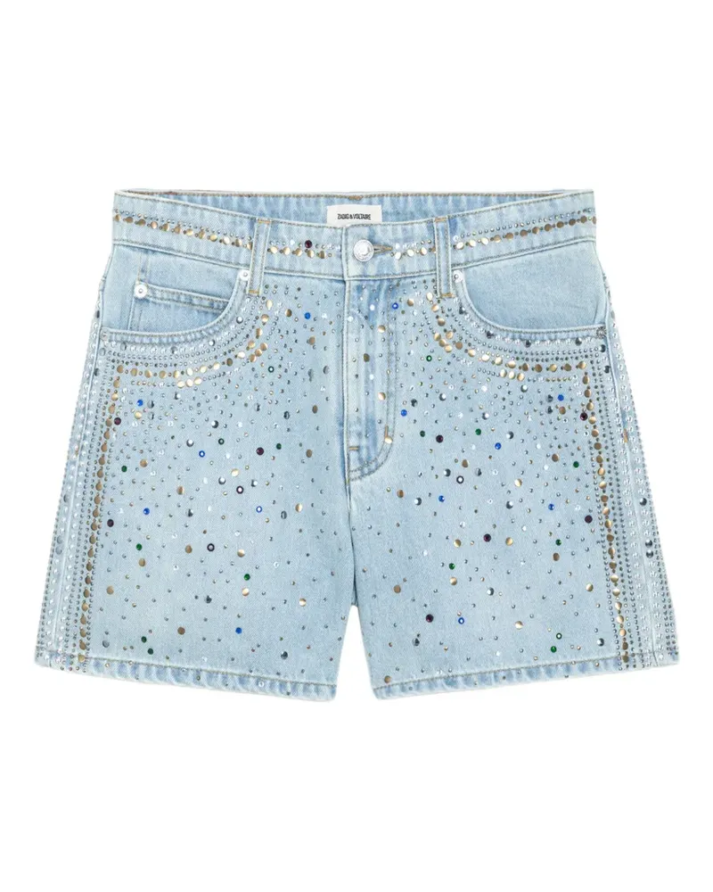 Zadig & Voltaire Sadys strass-embellished denim shorts - Blau Blau