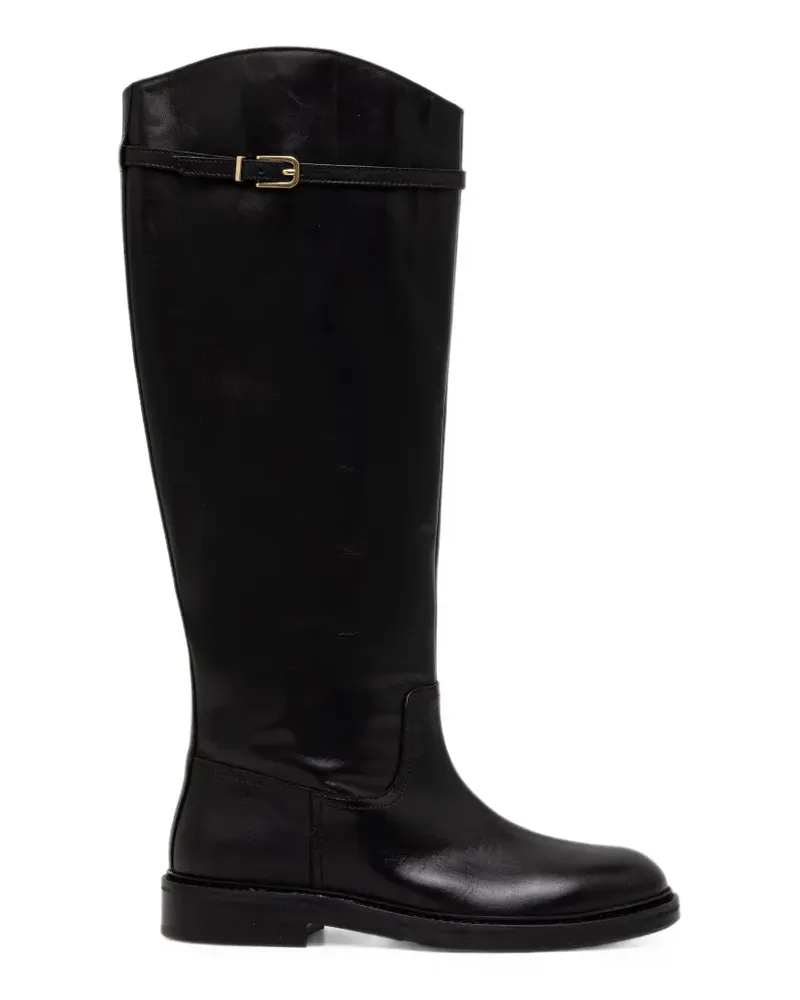 Billi Bi B1277 Stiefel aus Leder mit Schnallendetail - Schwarz Schwarz