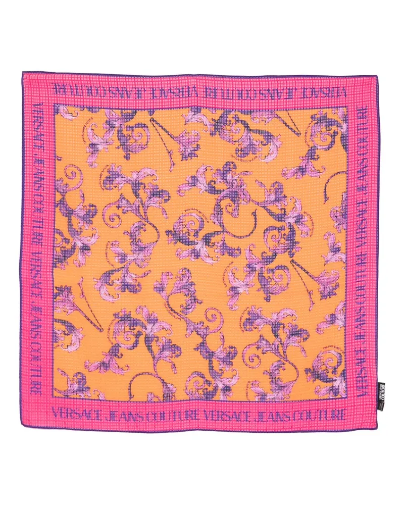 Versace Jeans Schal mit Barocco-Print - Rosa Rosa