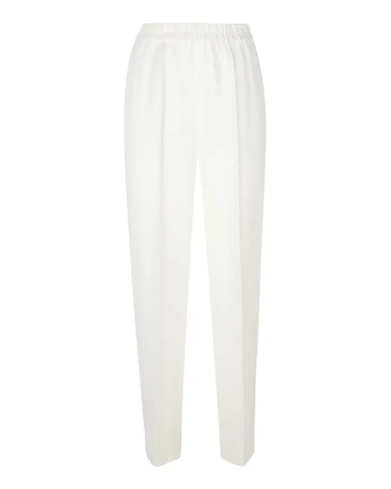 Fabiana Filippi Cady elasticated-waistband wide-leg trousers - Weiß Weiß