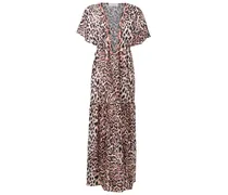 Strandkleid mit Leoparden-Print - Braun