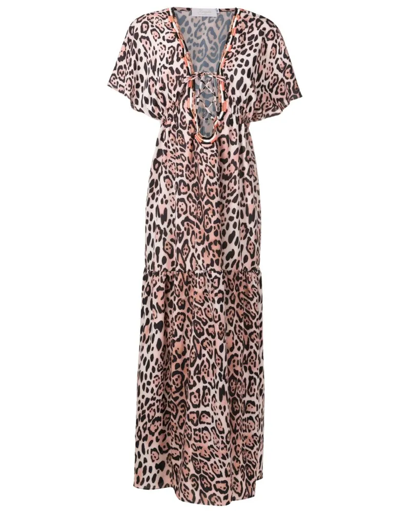 BRIGITTE Strandkleid mit Leoparden-Print - Braun Braun