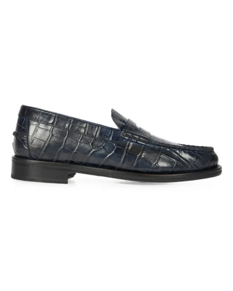Paul Smith Navy Rialto Loafer mit Kroko-Effekt - Blau Blau