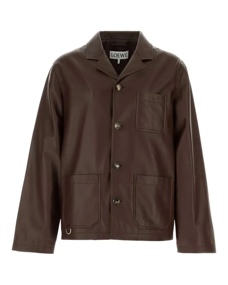 Loewe Anagram leather jacket - Braun Braun