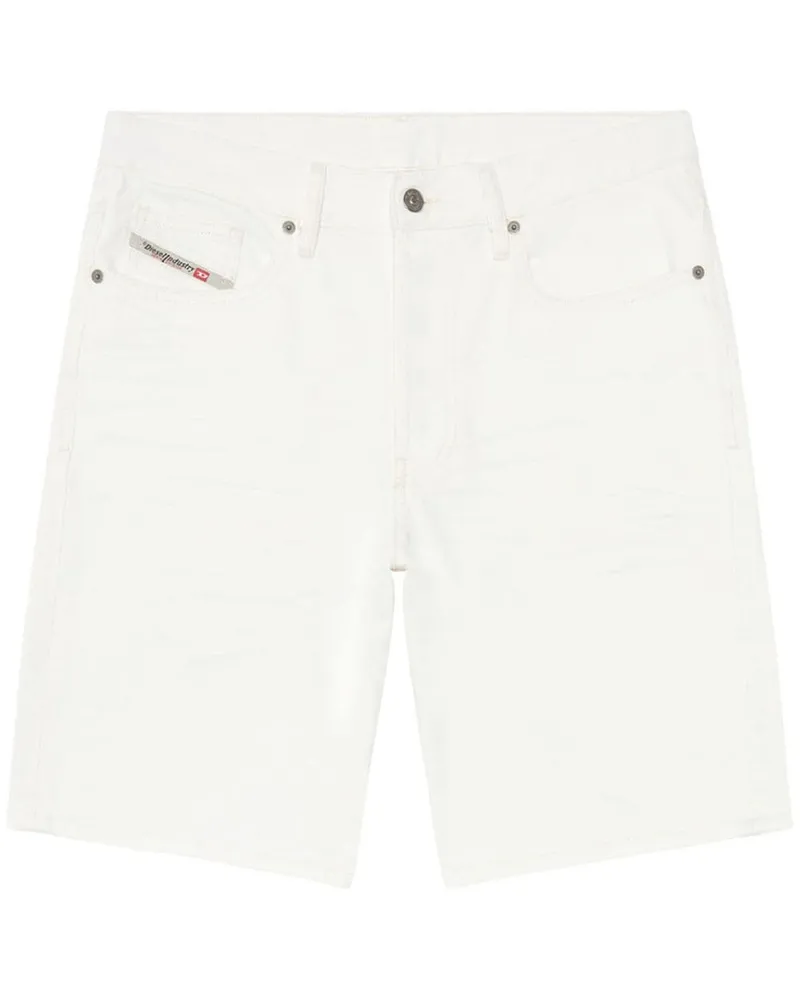 Diesel Jeans-Shorts mit geradem Bein - Weiß Weiß