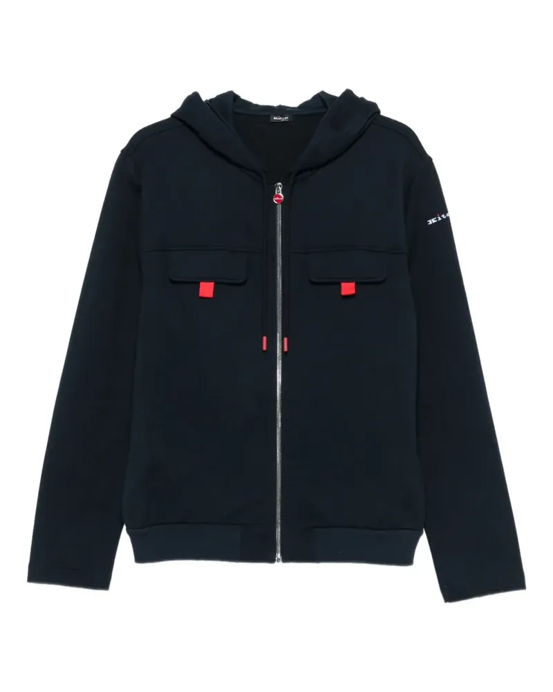 Kiton hooded zip-up jumpsuit - Blau Blau