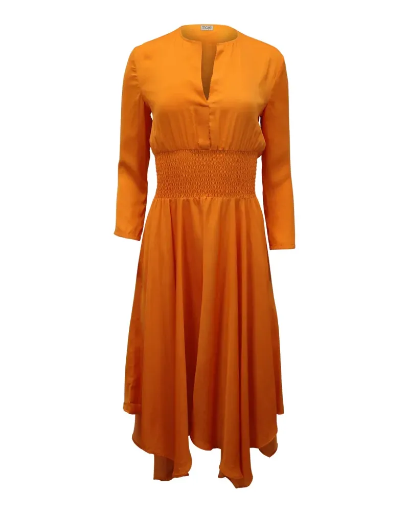 Maje Midikleid mit asymmetrischem Saum - Orange Orange