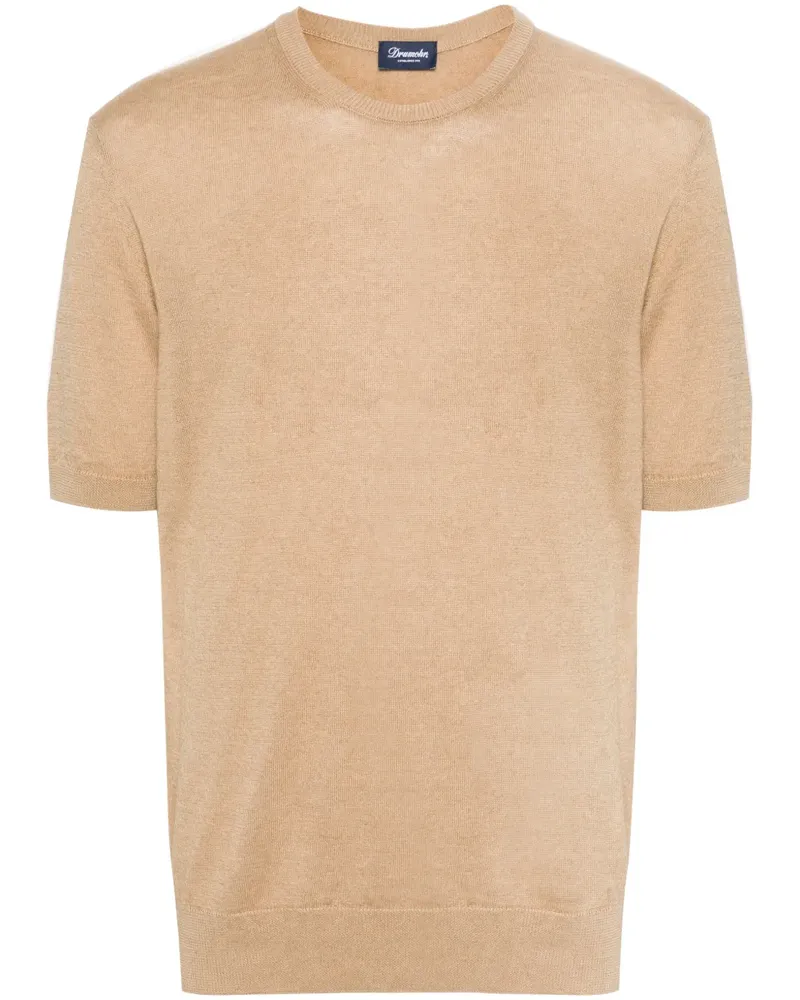 Drumohr  Gestricktes T-Shirt - Nude Nude