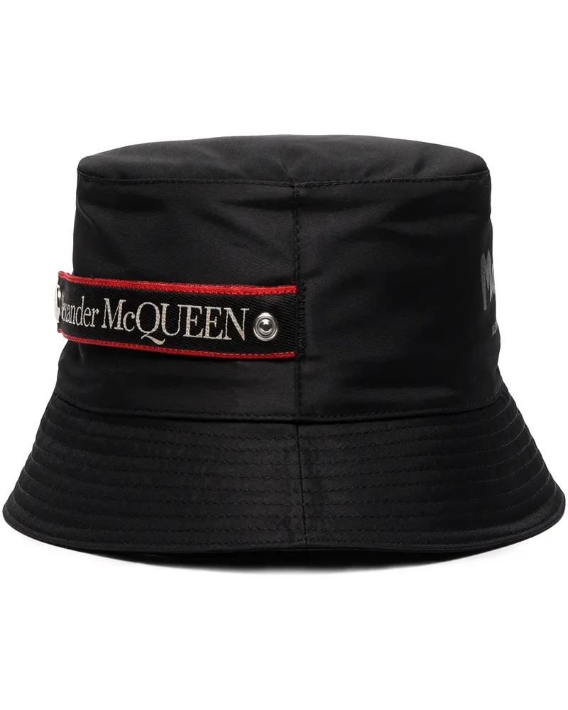 Alexander McQueen Fischerhut mit Graffiti-Logo - Schwarz Schwarz