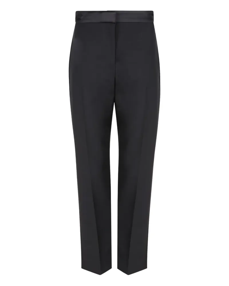 Alexander McQueen Hose mit Satinbund - Schwarz Schwarz