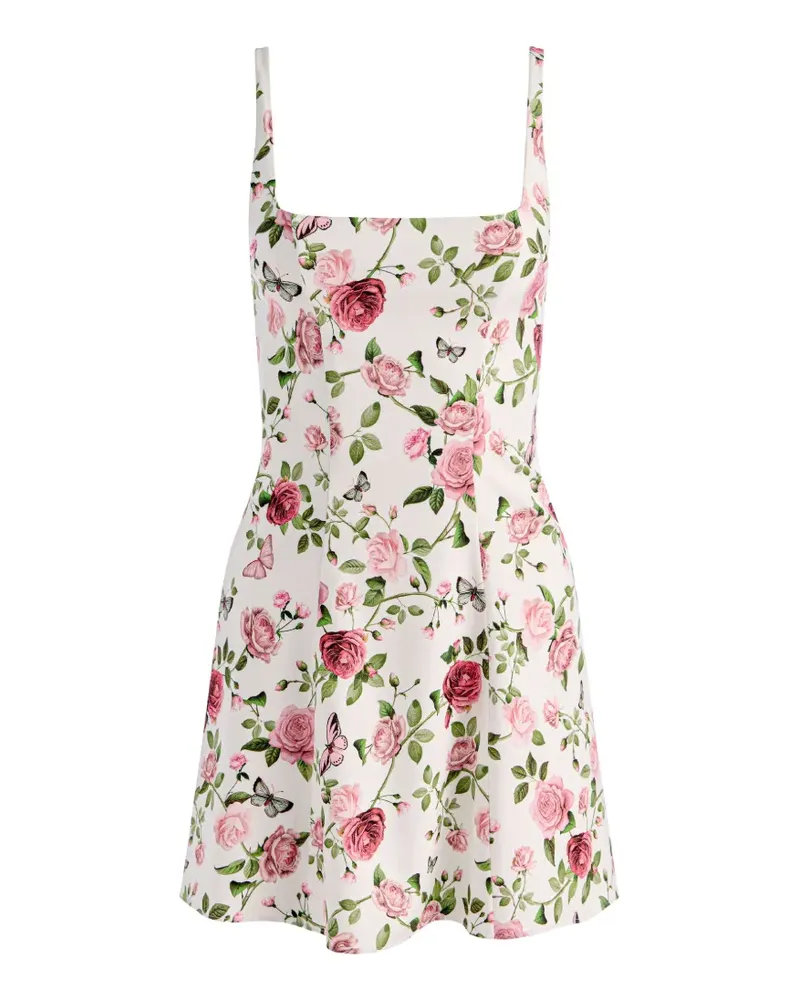 Alice + Olivia Julia floral-print mini dress - Weiß Weiß