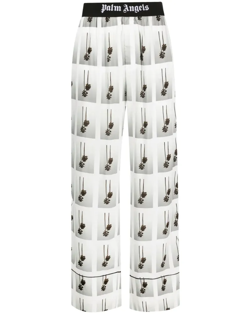 Palm Angels Hose mit grafischem Print - Weiß Weiß