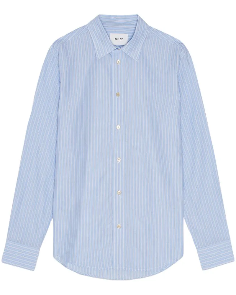 NN 07 Gestreiftes Hemd - Blau Blau