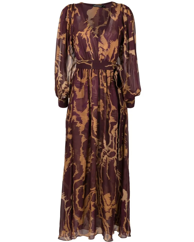 Lenny Niemeyer Seidenkleid mit abstraktem Print - Violett Violett