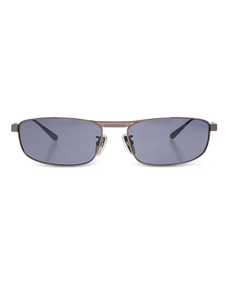 Balenciaga Sonnenbrille mit eckigem Gestell - Silber Silber
