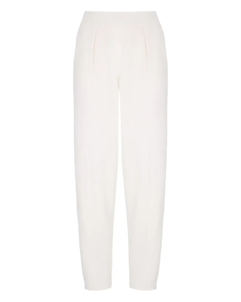 PANICALE Cashmere knitted tapered trousers - Nude Nude