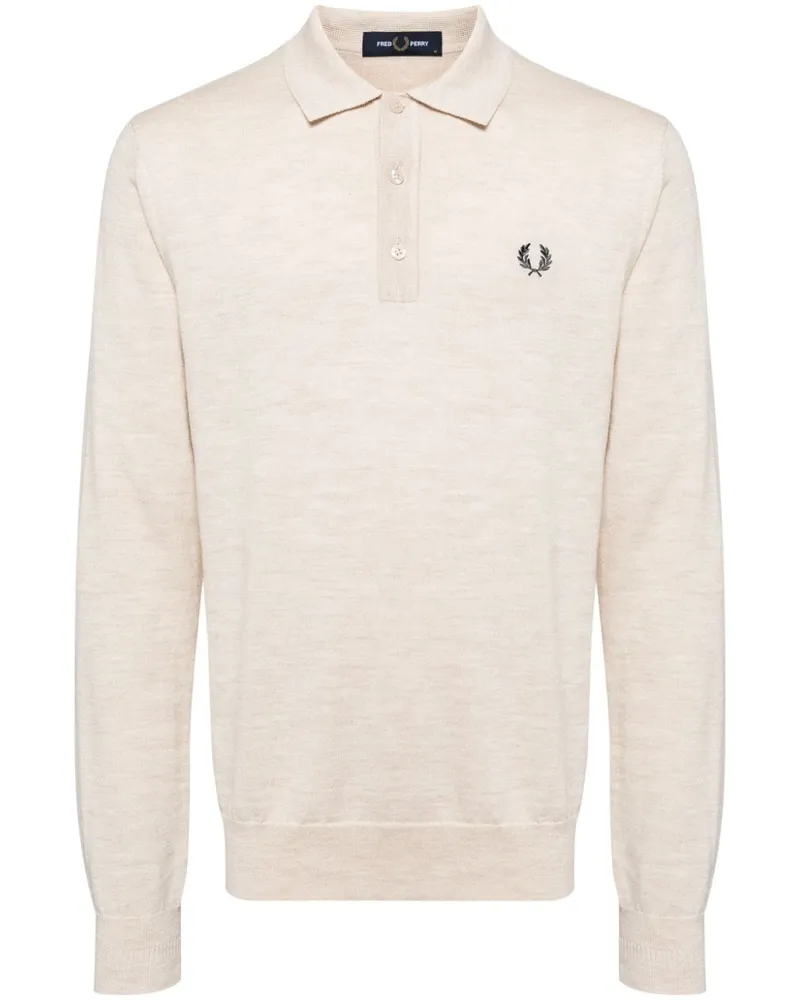 Fred Perry Poloshirt aus Wollgemisch - Nude Nude