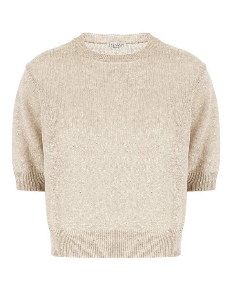 Brunello Cucinelli sequin knitwear - Nude Nude