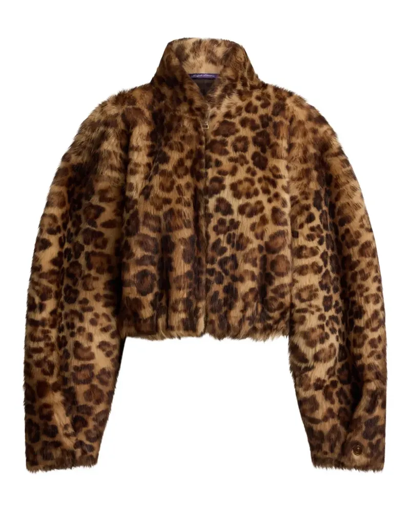 Ralph Lauren Balvin Shearling-Jacke mit Leopardenprint - Braun Braun