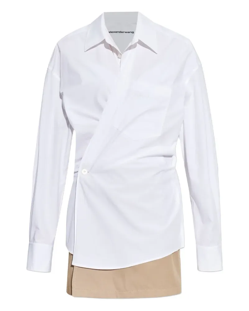 Alexander Wang wrap-shirt mini dress - Weiß Weiß