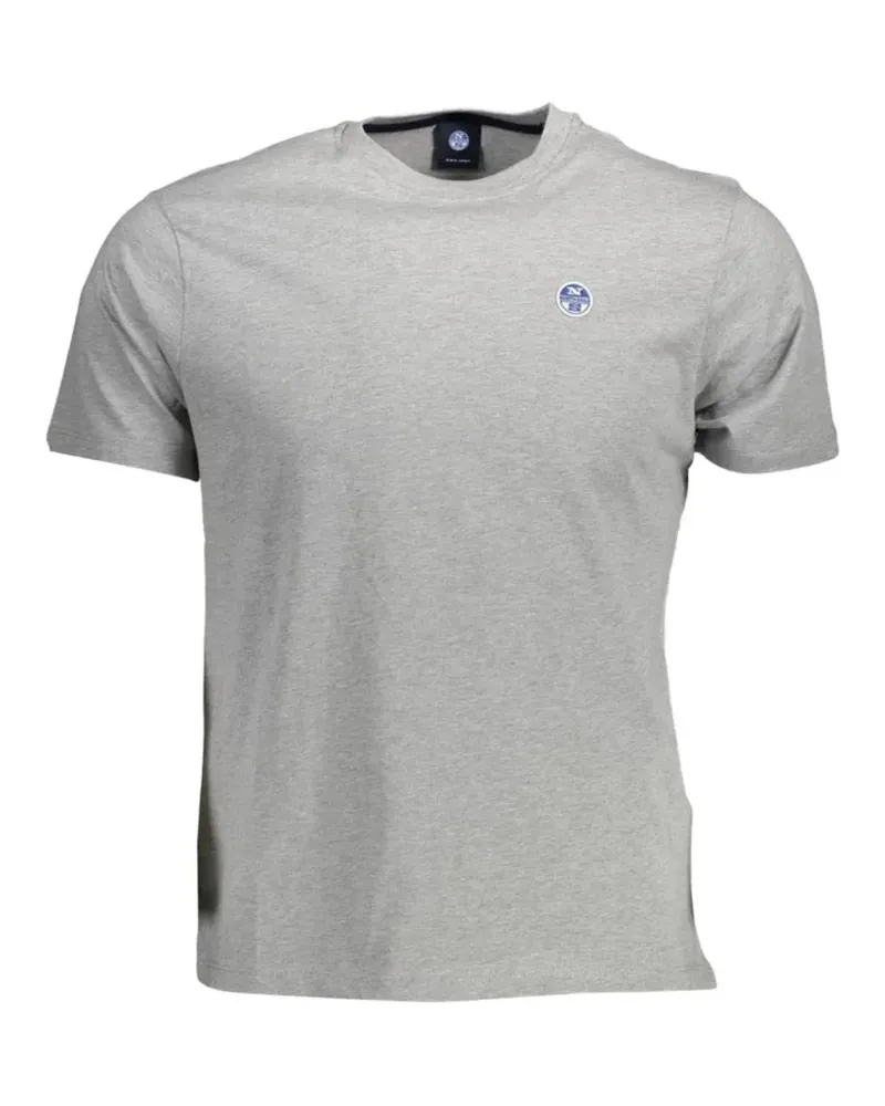 North Sails logo-patch crew-neck T-shirt - Grau Grau