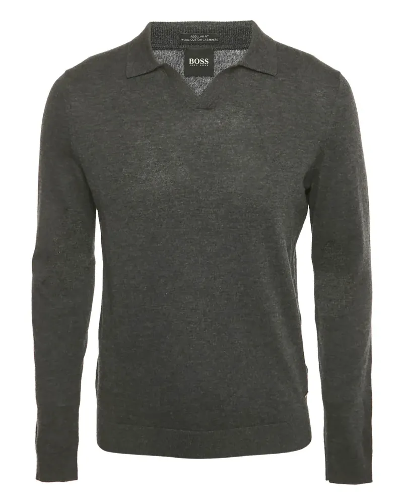 HUGO BOSS Langärmeliger Pullover - Grau Grau