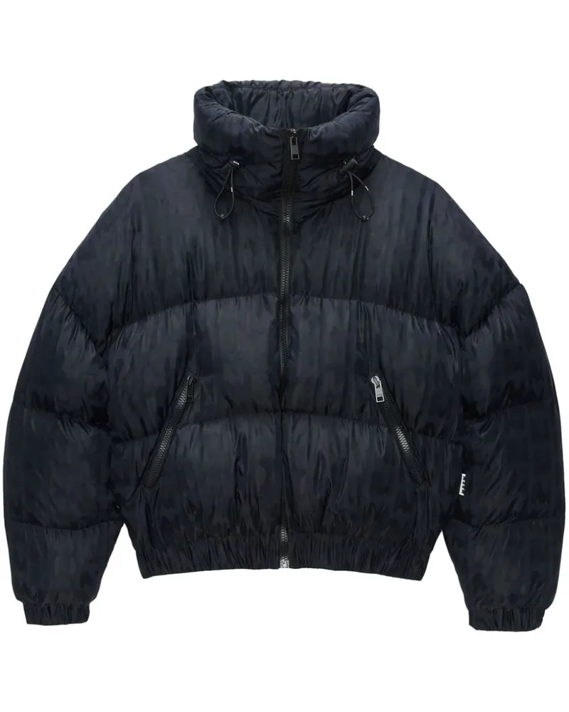MSGM Jacke mit Print - Schwarz Schwarz