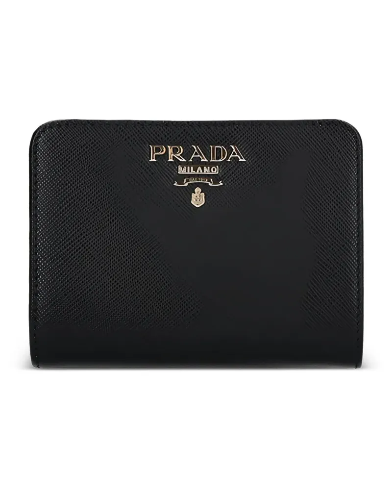 Prada Portemonnaie mit Logo - Schwarz Schwarz
