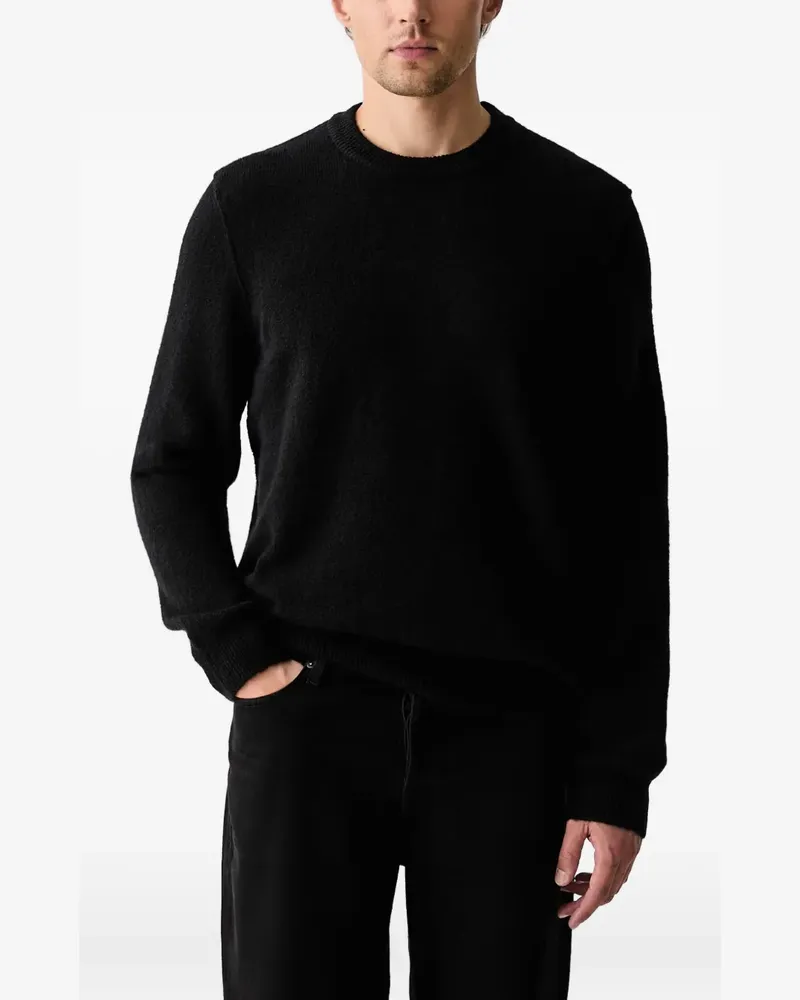 Marc O'Polo Pullover mit gerippten Details - Schwarz Schwarz