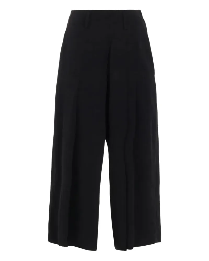 Yohji Yamamoto Hose mit weitem Bein - Schwarz Schwarz