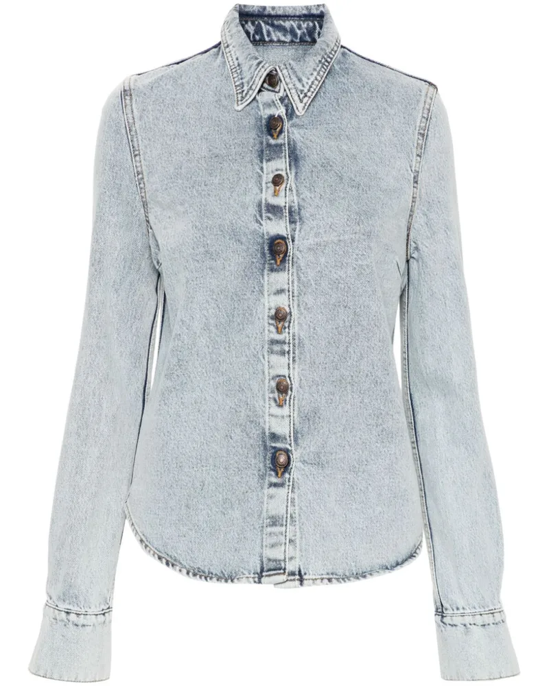 Magda Butrym Langärmeliges Jeanshemd - Blau Blau