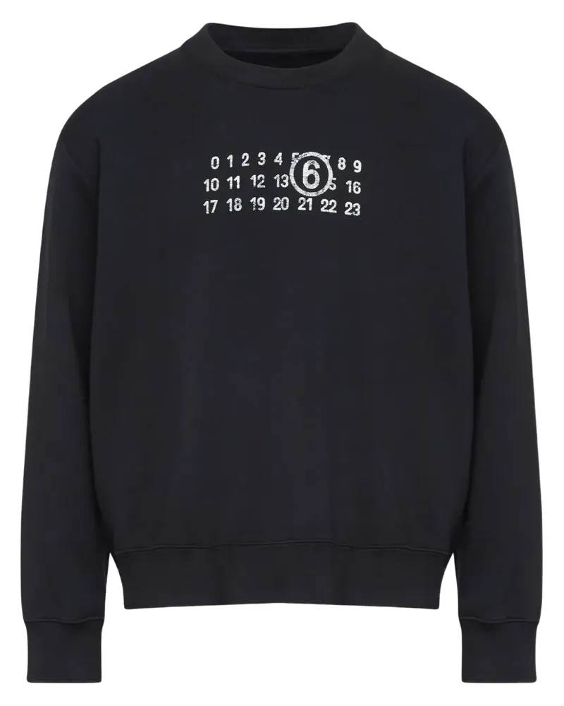 Maison Margiela Sweatshirt mit Nummern-Motiv - Schwarz Schwarz