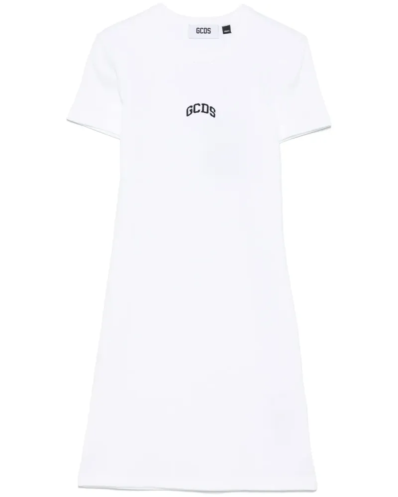 GCDS Minikleid mit Logo-Stickerei - Weiß Weiß