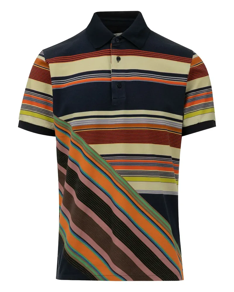 Etro Gestreiftes Poloshirt - Blau Blau