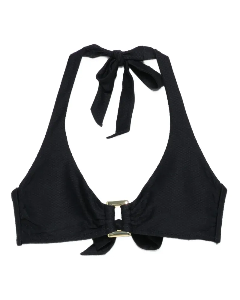 Heidi Klein textured halterneck bikini top - Schwarz Schwarz