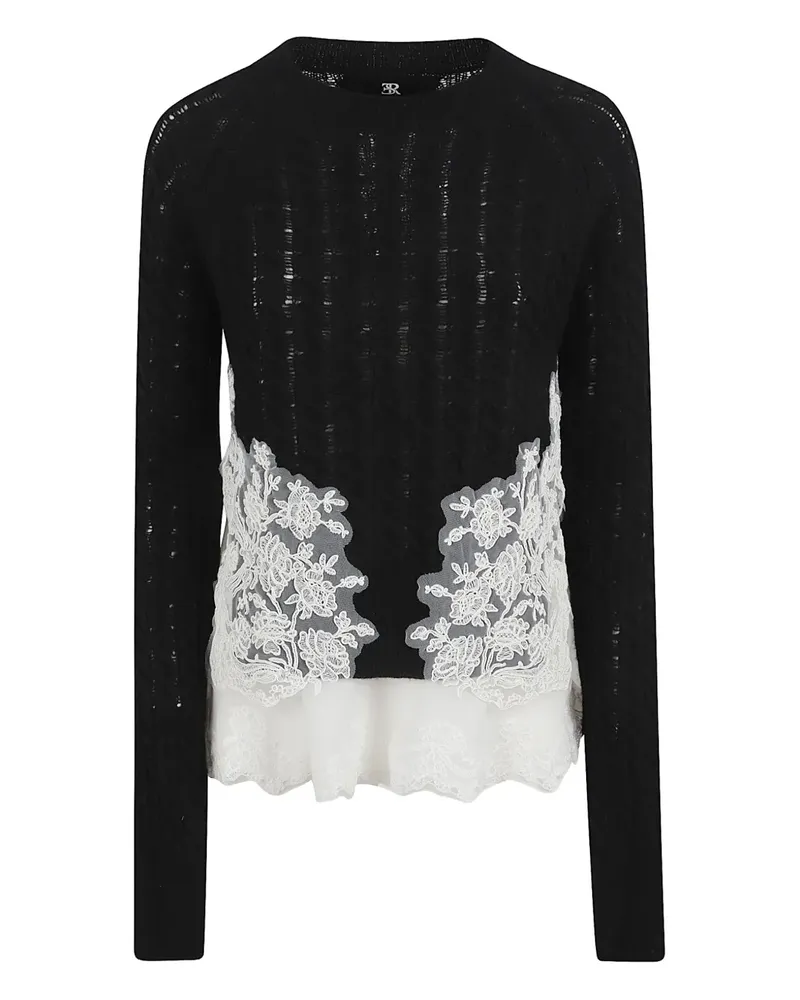 Ermanno Scervino lace v-neck knitwear - Weiß Weiß